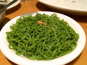 緑色の翡翠麺、バミーヨック